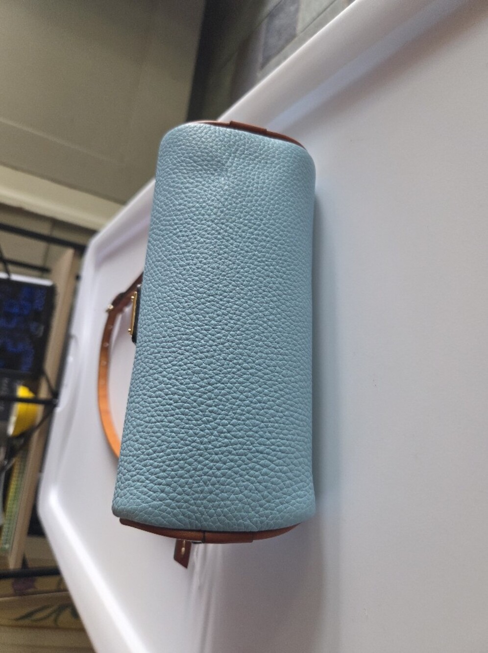 Dooney & Bourke Pebble Grain Barrel Bag Caribbean Blue NWT 2 Straps Crossbody - Picture 8 of 11